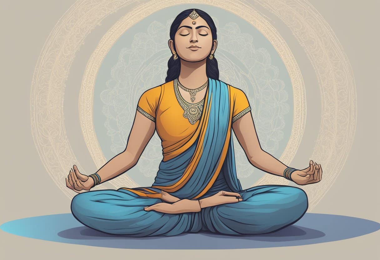A person practices Urdhva Drishti, gazing upward, while in an Asana pose