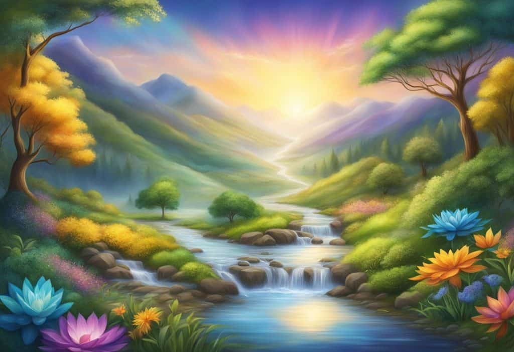Vibrant energy flows through nature, healing and nourishing all living beings