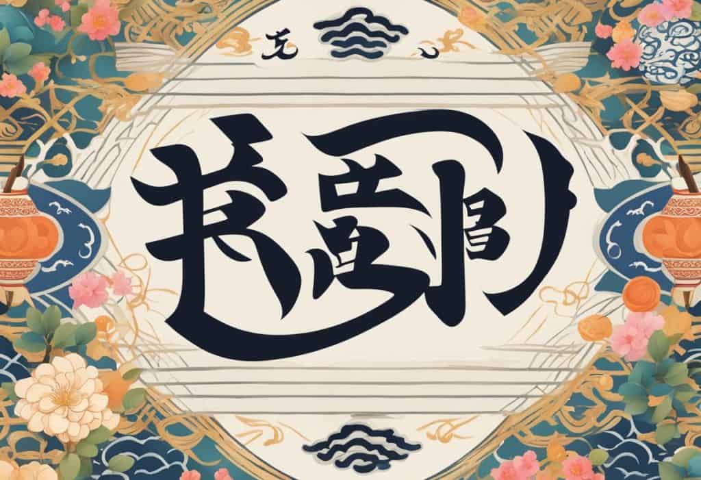 A scroll with the words "Frequently Asked Questions" in bold calligraphy, surrounded by traditional Japanese symbols and patterns