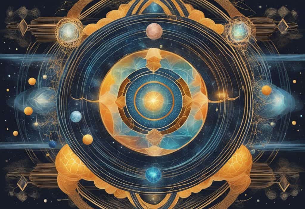 Ahamkara weaving through natural and cosmic elements