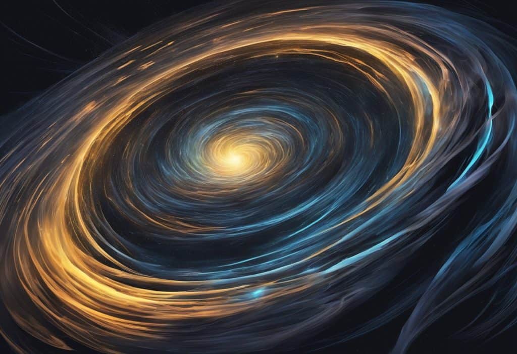 A dark, swirling vortex of chaotic energy consuming everything in its path
